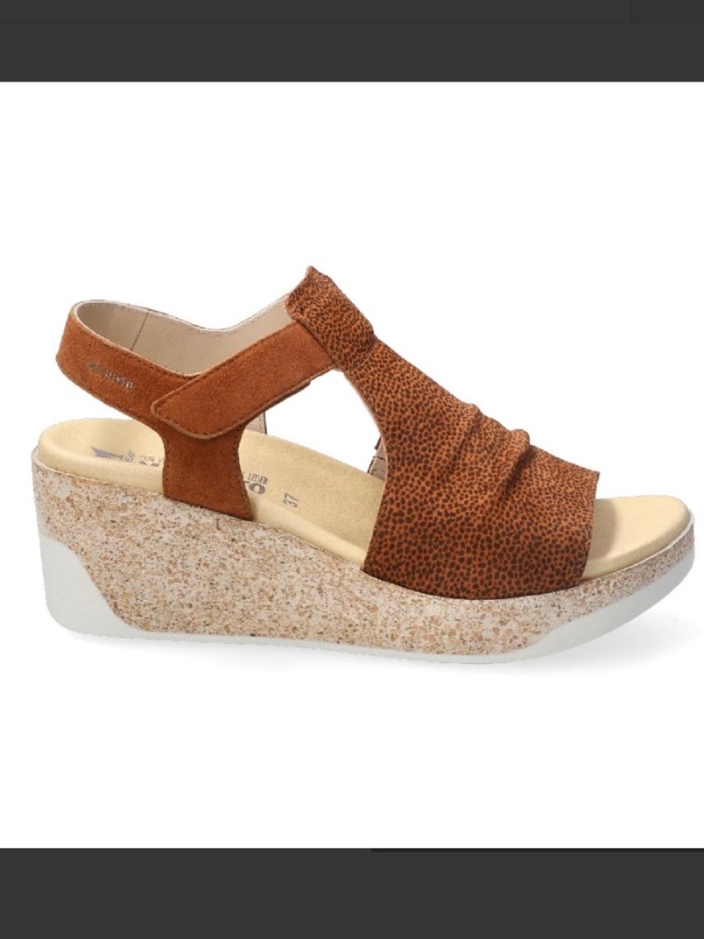 MEPHISTO Galiane Leather Wedge Sandals Chili SZ EU 40